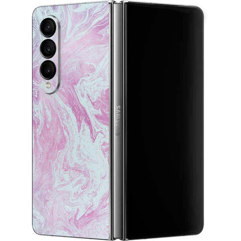 Blue and Purple Marble Galaxy Z Fold4 5G Skin